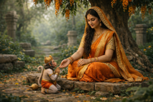 Hanuman Chalisa Chaupai 9 Meaning: Sukshma Roop Dhari Siyahi Dikhava